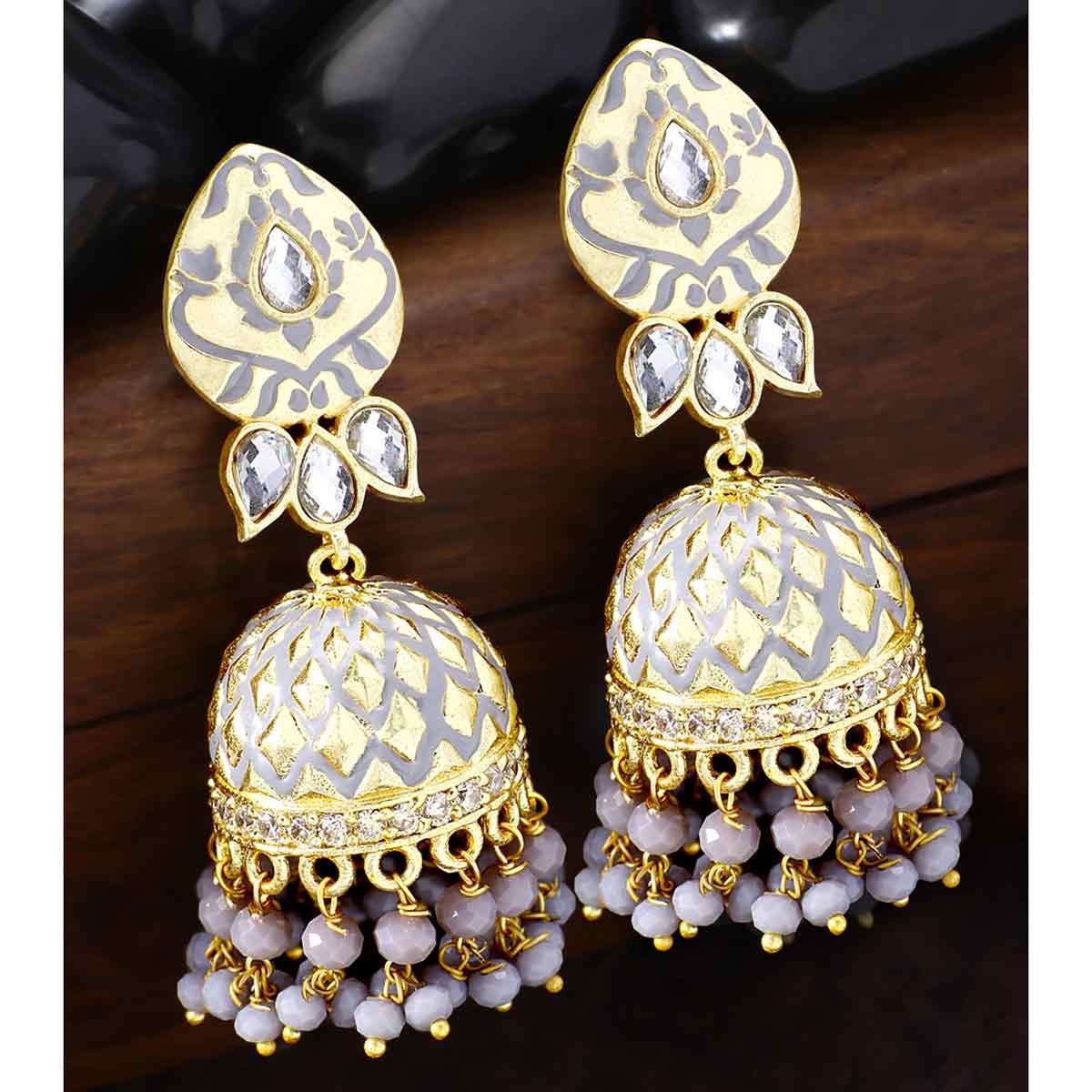 Elegant party wear earrings  Bridal jewellery earrings Indian jewellery  design earrings Indian jewelry sets