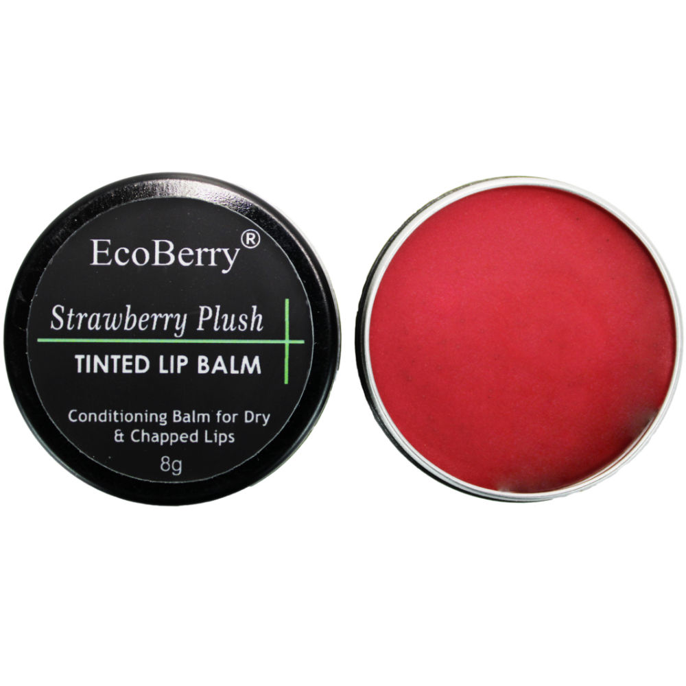 Ecoberry Strawberry Plush Tinted Lip Balm