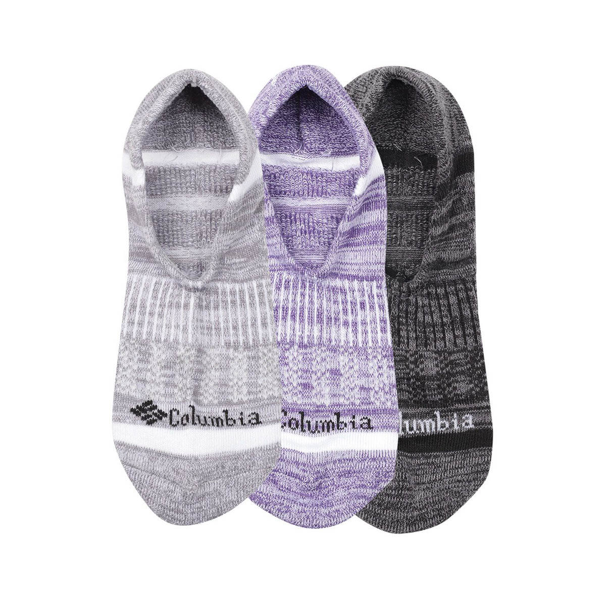 Columbia Women Multi-Color Eclips Linear Hiking Trekking Socks Pack of 3 (One Size)