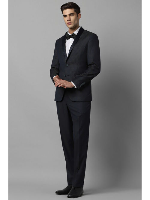 Louis Philippe Grey Slim Fit Two Piece Suit