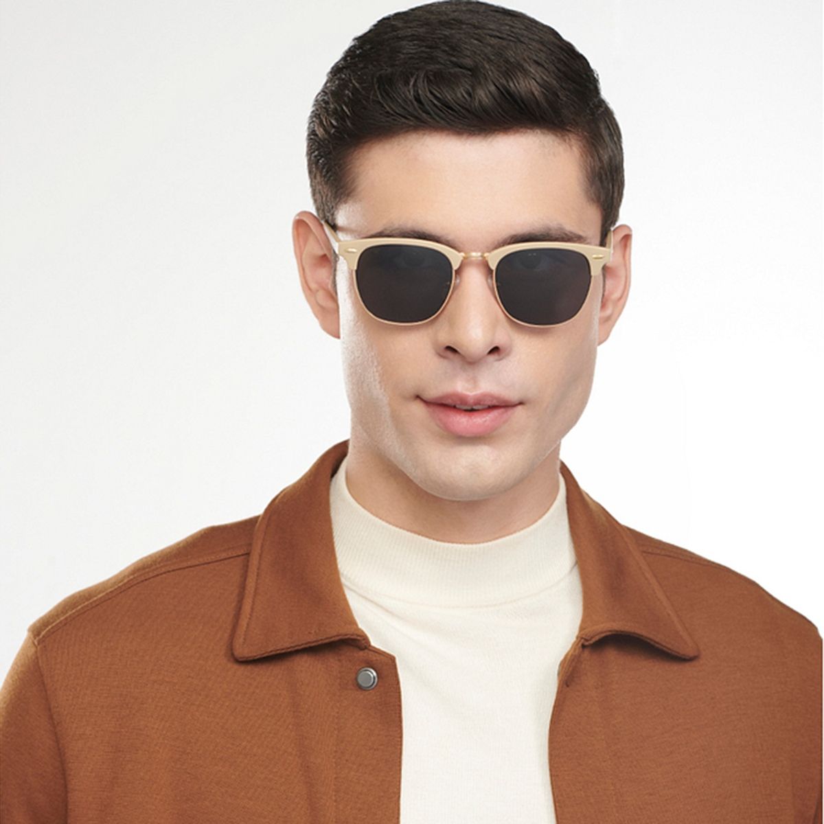 Ray-Ban Oversized Clubmaster Sunglasses in Brown | Lyst