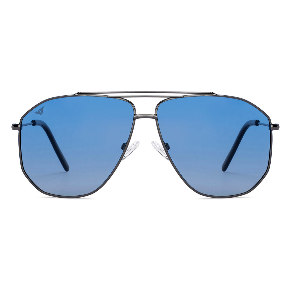 Buy Vincent Chase Blue Large Square Sunglasses With Cleaning Cloth And Hard  Box Online