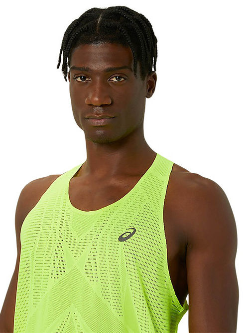 Buy ASICS Activewear Yellow Metarun Singlet Tank Online