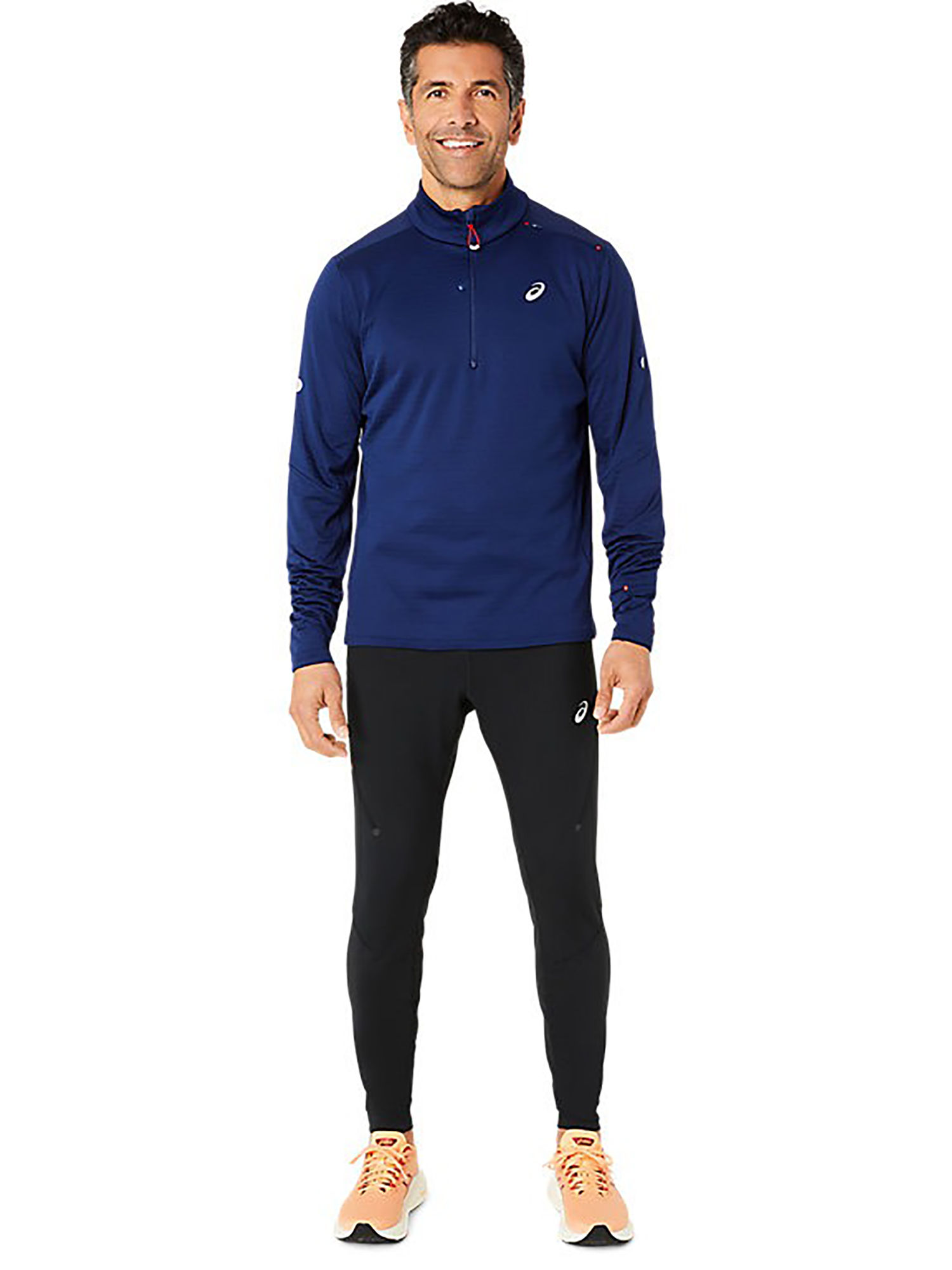 Buy ASICS Activewear Blue Road Winter 1/2 Zip Mid Layer T-Shirt Online
