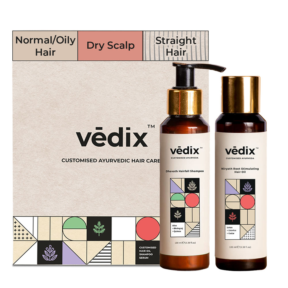 Buy Vedix Hair Shampoo & Oil ComboDry Scalp Straight Hair Anti