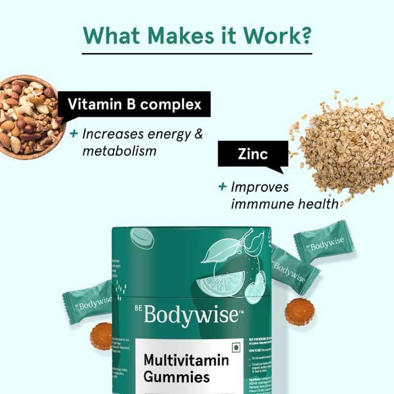Be Bodywise Multivitamin Gummies 60 Days Pack Boosts Immunity & Energy