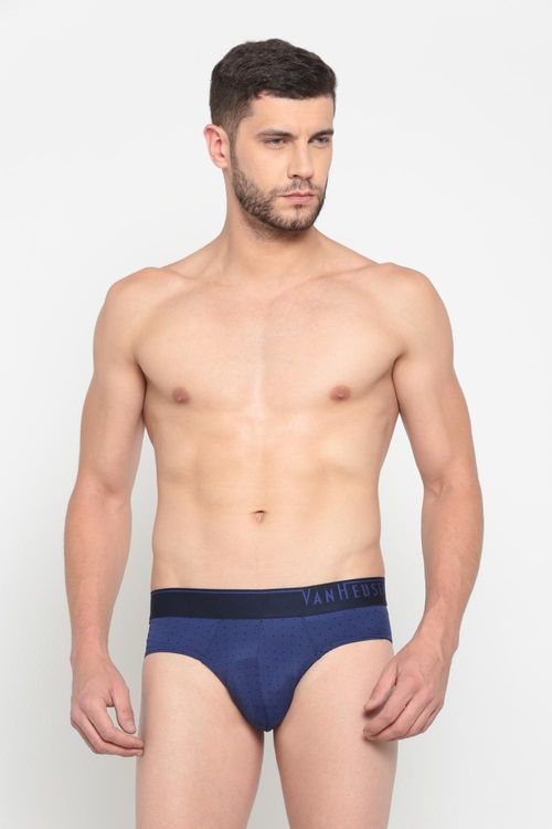Buy Van Heusen Men 4-Way Stretch Body Defining Fit Briefs Blue