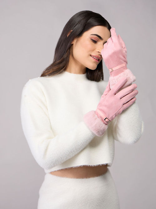 Elegant Blush Pink Gloves