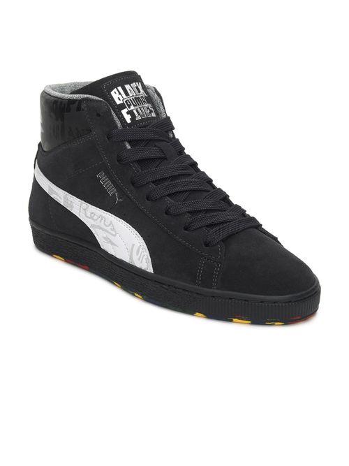 Buy Puma Suede Mid X Black Fives Men Black Sneakers Online