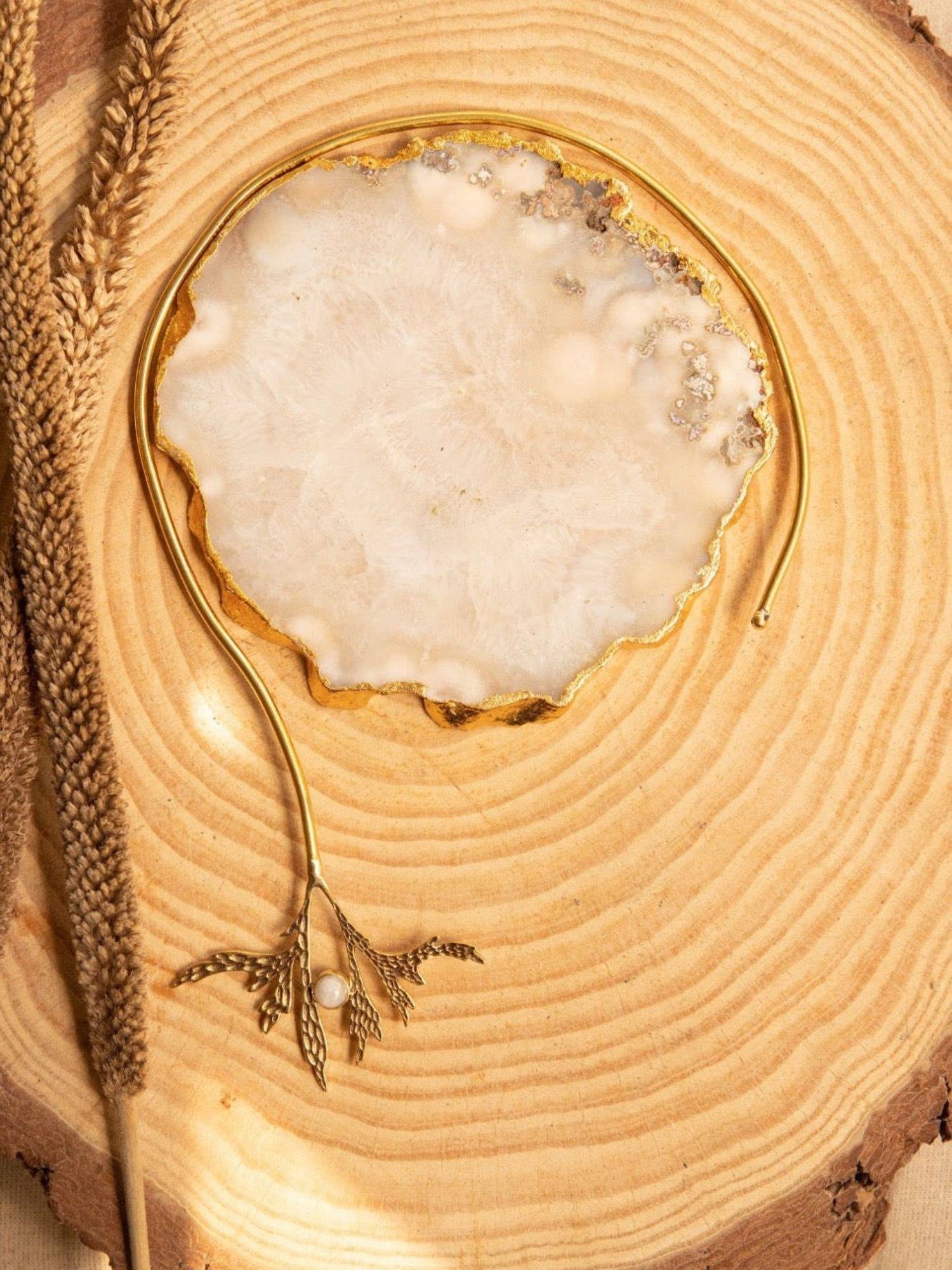 SOUL WORKS Floating Fern Moonstone Necklace