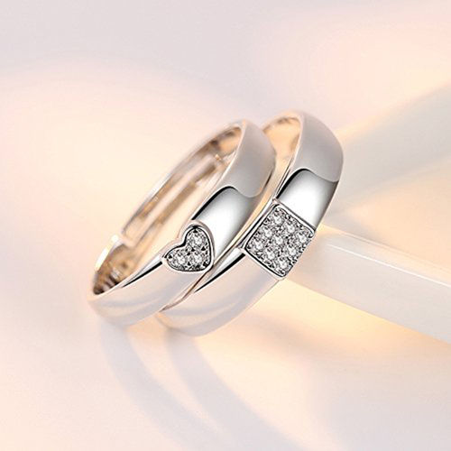 Buy Peora 925 Sterling Silver Plated Love Heart Anniversary Couple
