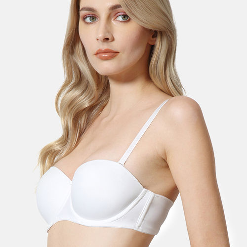 Van Heusen Women Power Grip Back & Padded 6-Way Strapless Bra - White (32B)