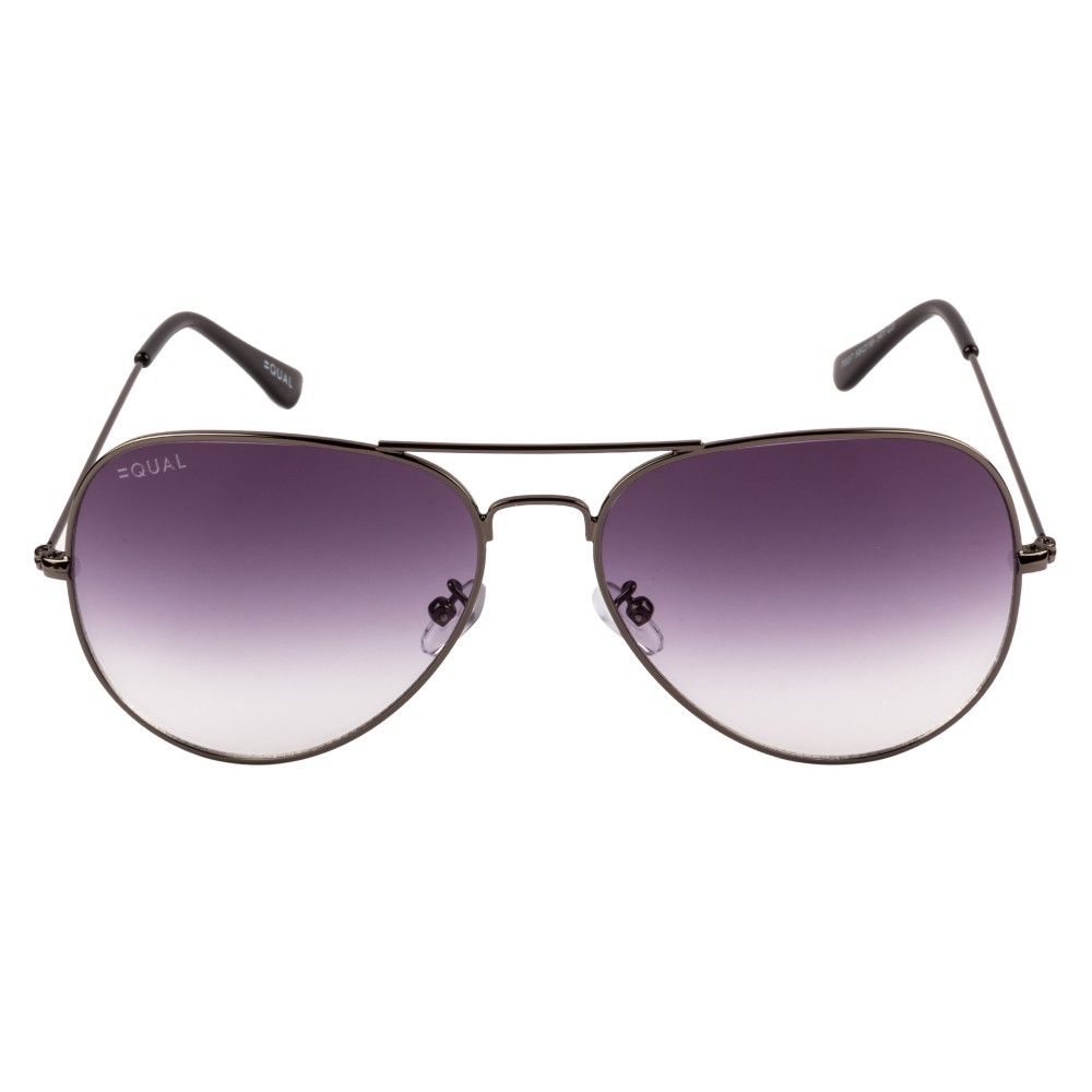 Equal Black Color Sunglasses Aviator Shape Full Rim Black Frame