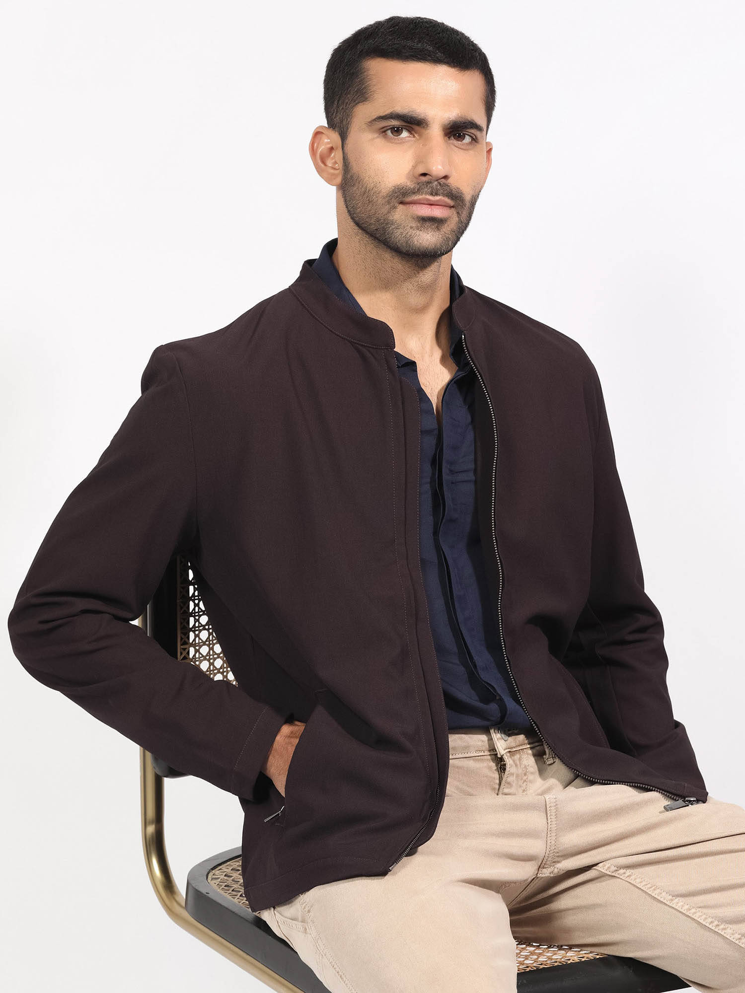 Rare Rabbit Jacket Size Buy Rare Rabbit Rion Dark Brown Plain Regular Fit Jacket Online