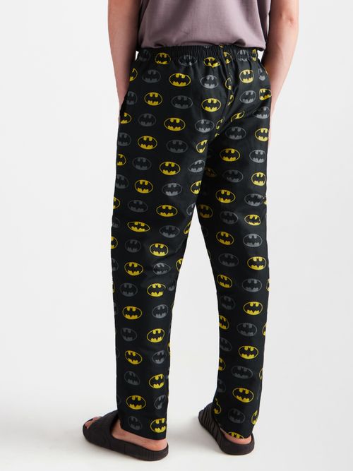 The Souled Store Official Batman: Logo Pattern Pajamas for Mens (XS)
