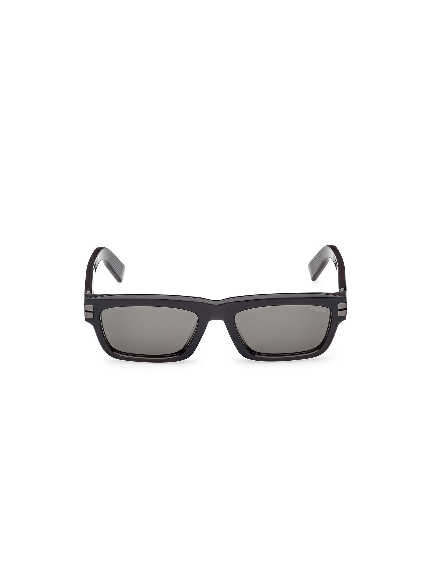 Ermenegildo Zegna Grey Acetate Full Rim Rectangle Men Frame (EZ0282 56 20D) (56)