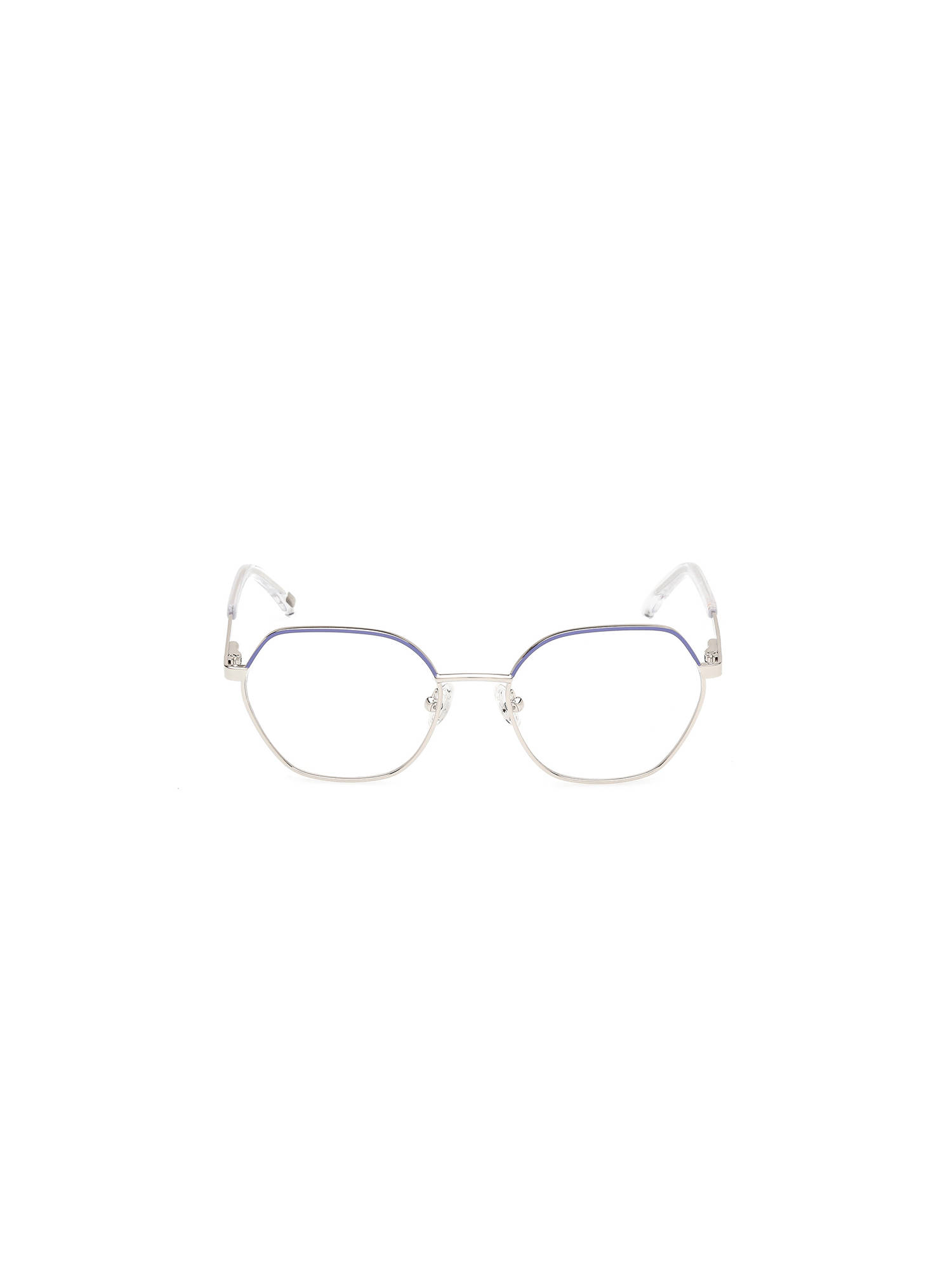 SKECHERS Silver Metal Full Rim Round Unisex Frame (SE50003 50 010) (50)