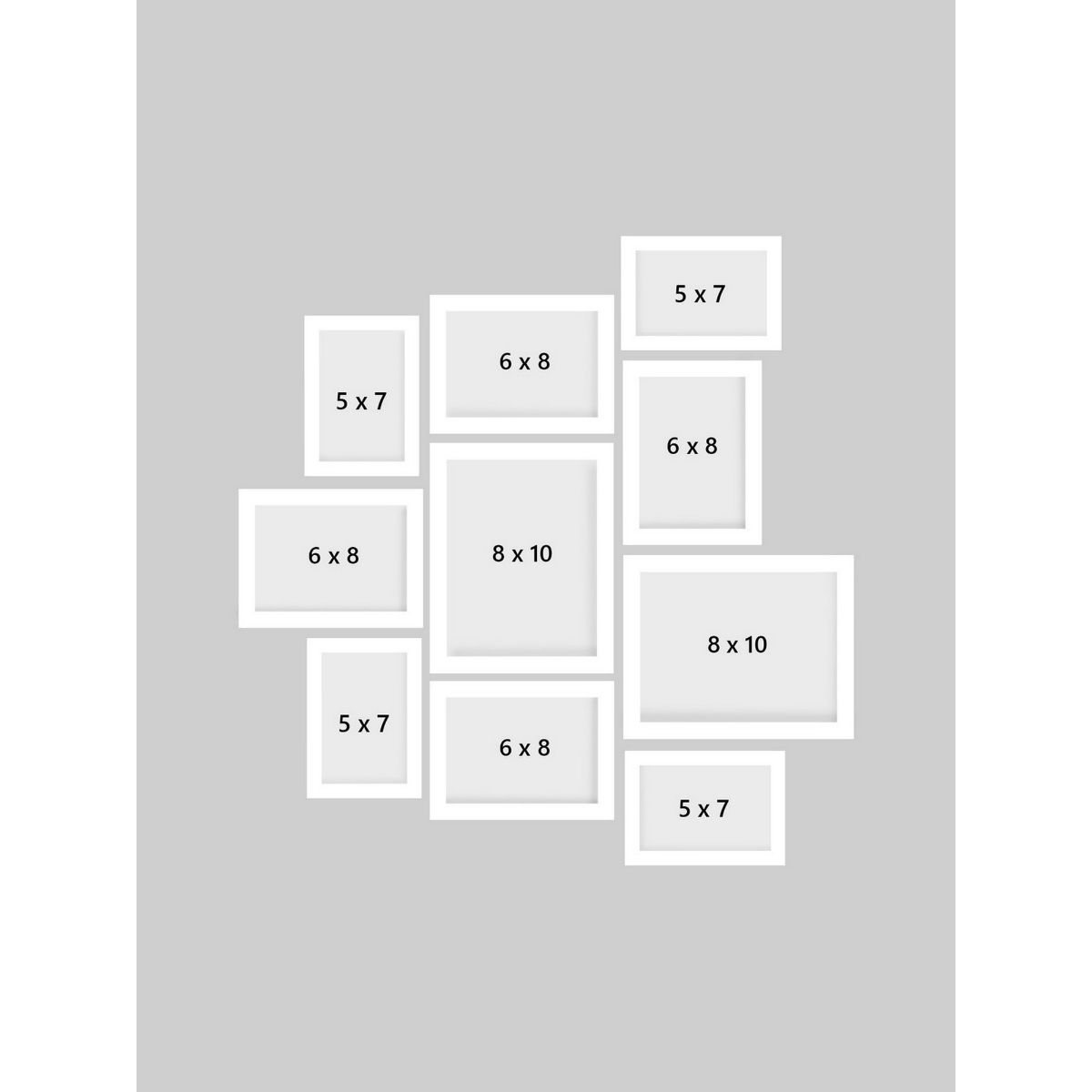 Buy eCraftIndia Memory Wall Collage Photo Frame Set of 10 Photo