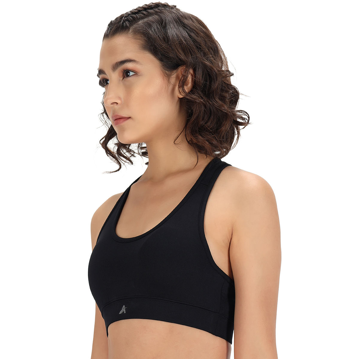 Athlisis Women Black Solid Non Wired Lightly Padded Workout Bra Black Buy Athlisis Women 7617