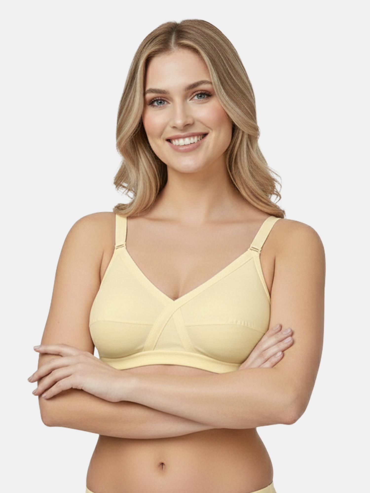サルセーション Bra Buy MAROON Cotton Blend Seamed Non Padded Full Coverage Women