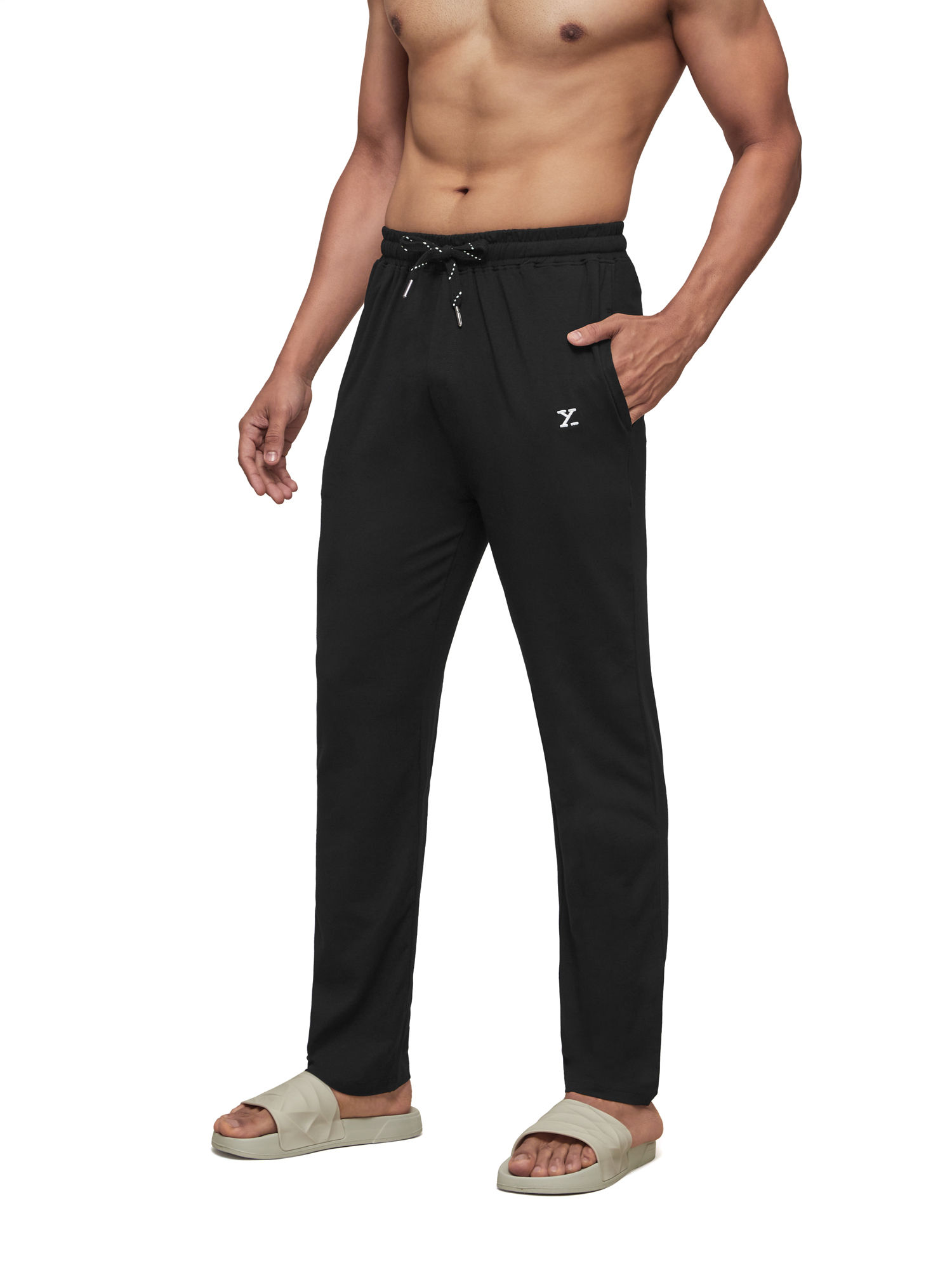 Buy XYXX Men's Cotton Modal Solid Ace Track Pant - Black Online