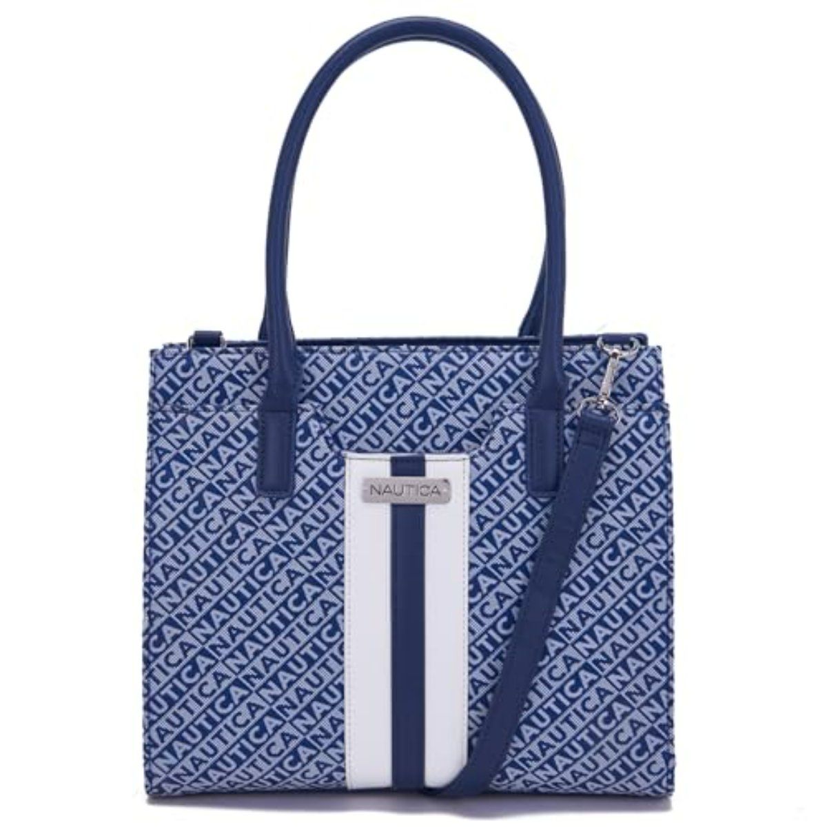 Buy Nautica Womens Lakeside Signature Jacquard Satchel Bag (M) Online