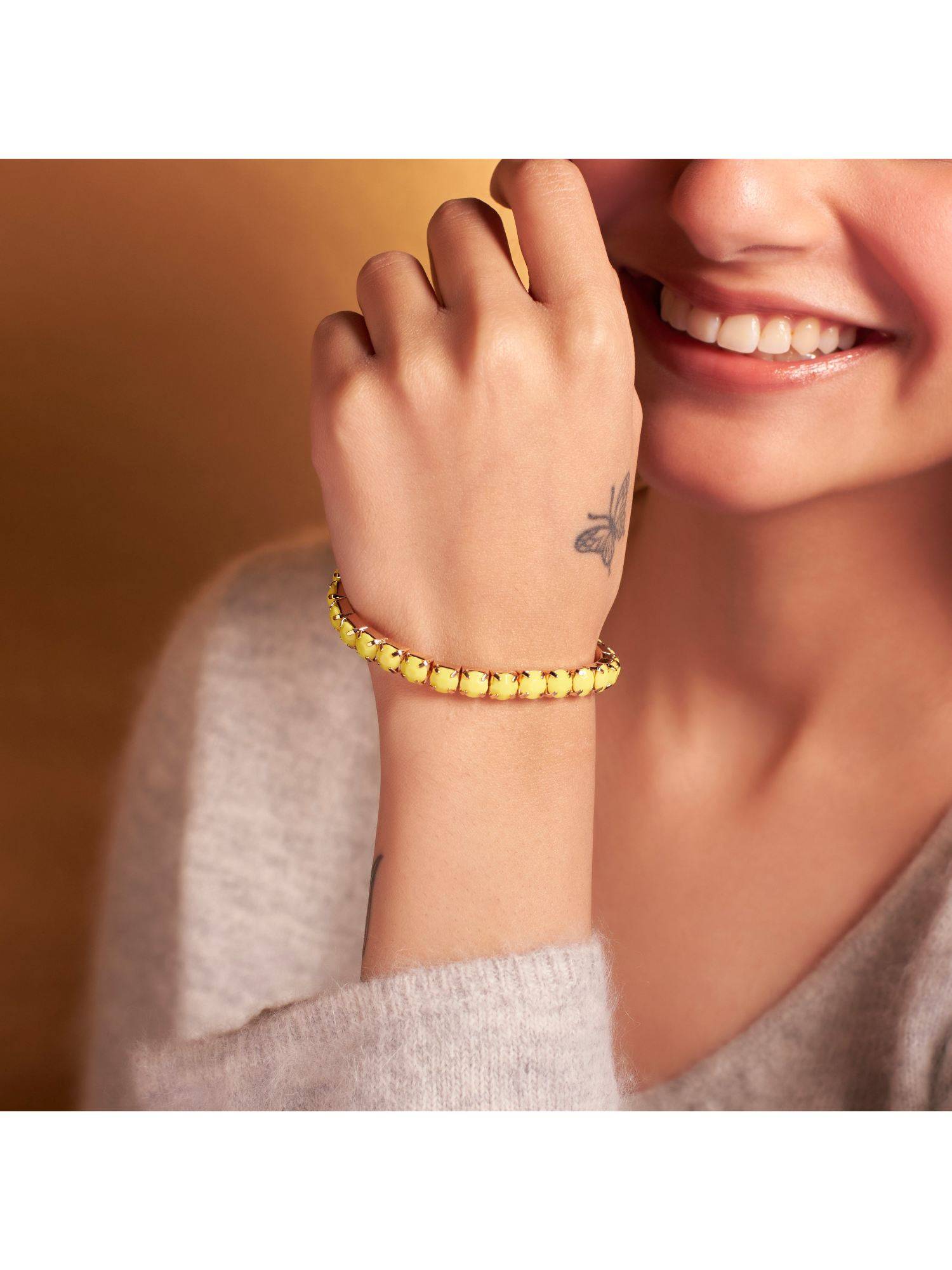 Salty Lemon Flex Stretchable Tennis Band Bracelet