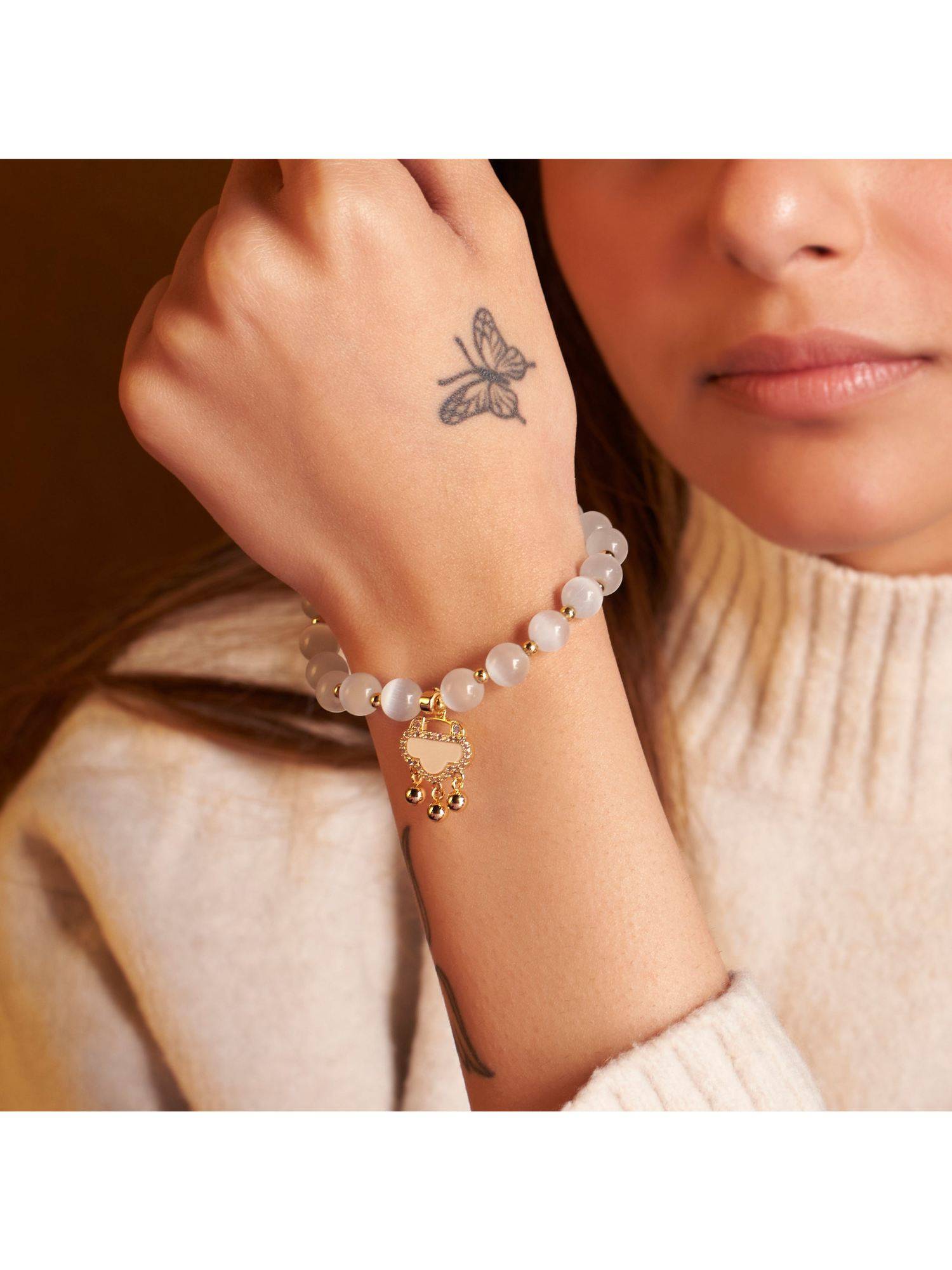 Salty Soft Cloud stone Beaded Band Bracelet