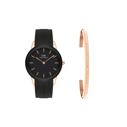 Daniel Wellington Iconic Motion 40mm Rose Gold and Black Watch Classic  Rose Gold Bracelet for Men