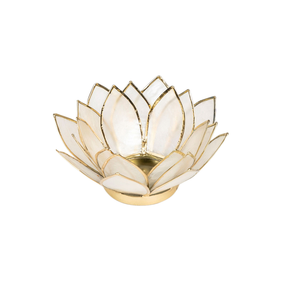 Pure Home + Living 21 Petals Glowing Beige Lotus Tea Light Holder Buy Pure Home + Living 21