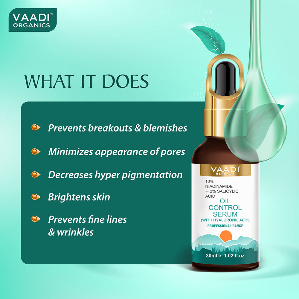 Buy Vaadi Herbals Oil Control Serum With 10 Niacinamide & 2