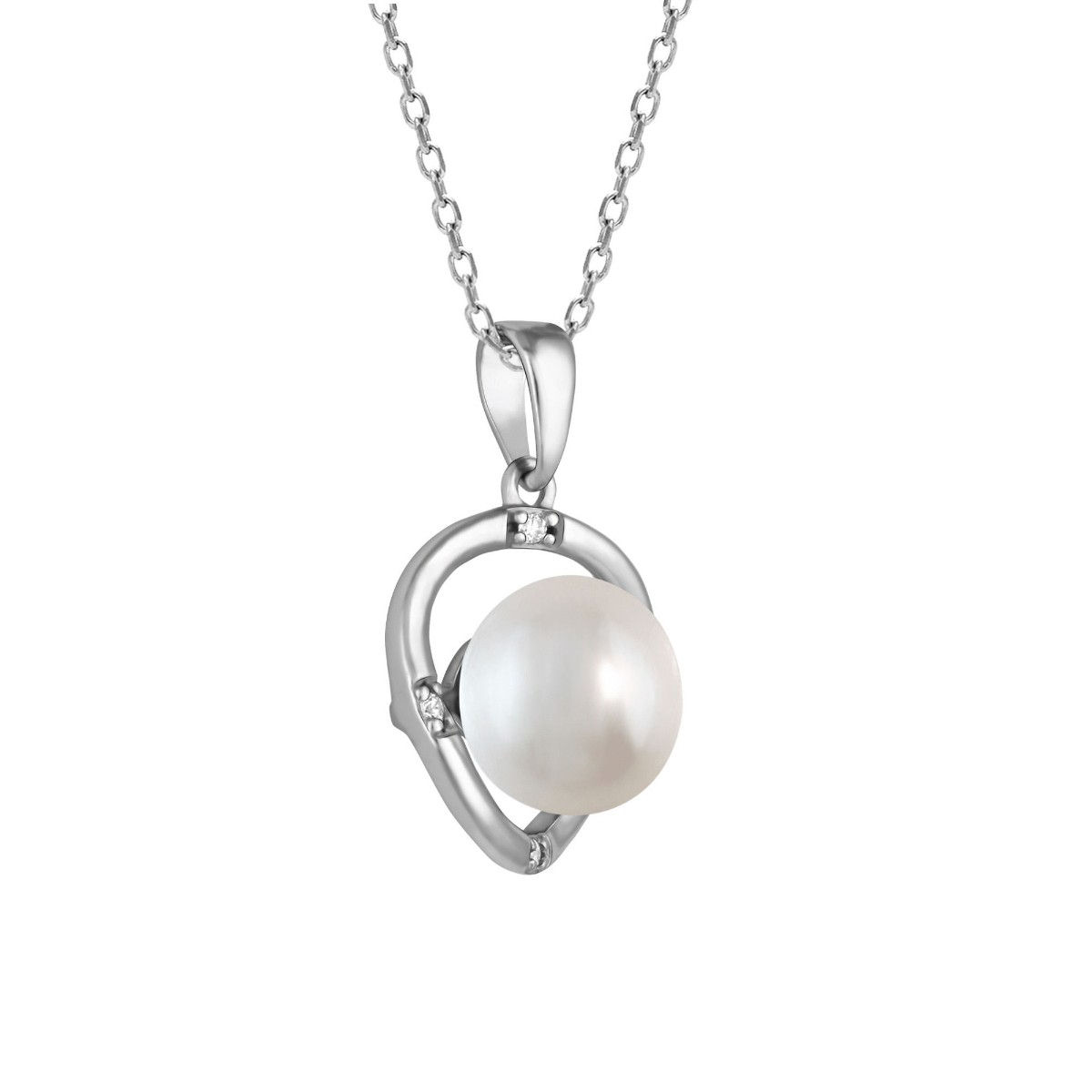 GIVA 925 Sterling Silver Pearl Core Pendant With Link Chain For Girls ...