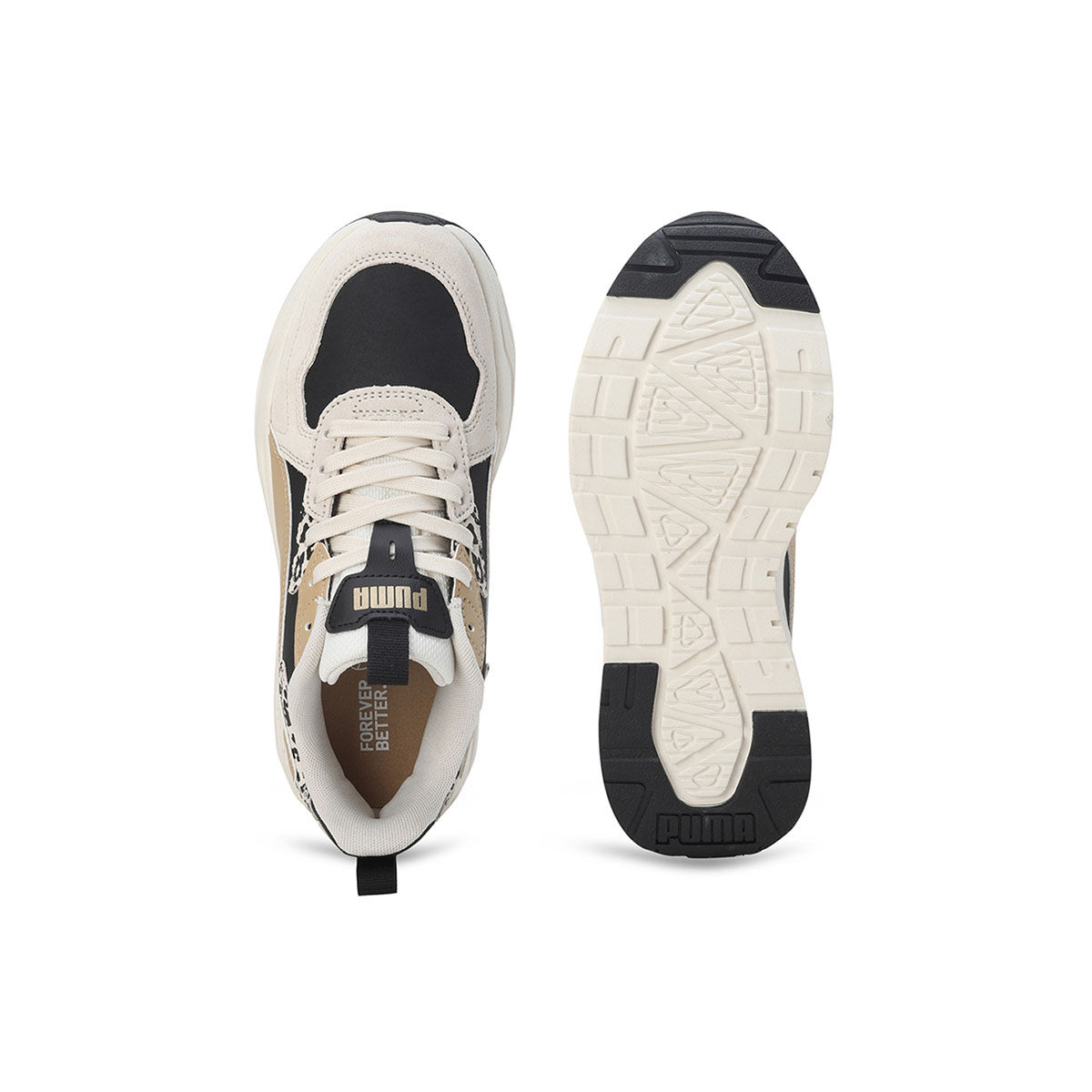 値下　美品商品　23.5 PUMA 厚底 TRINITY LITE ANIMAL Puma Trinity Lite Animal trainers Beige | Dressinn