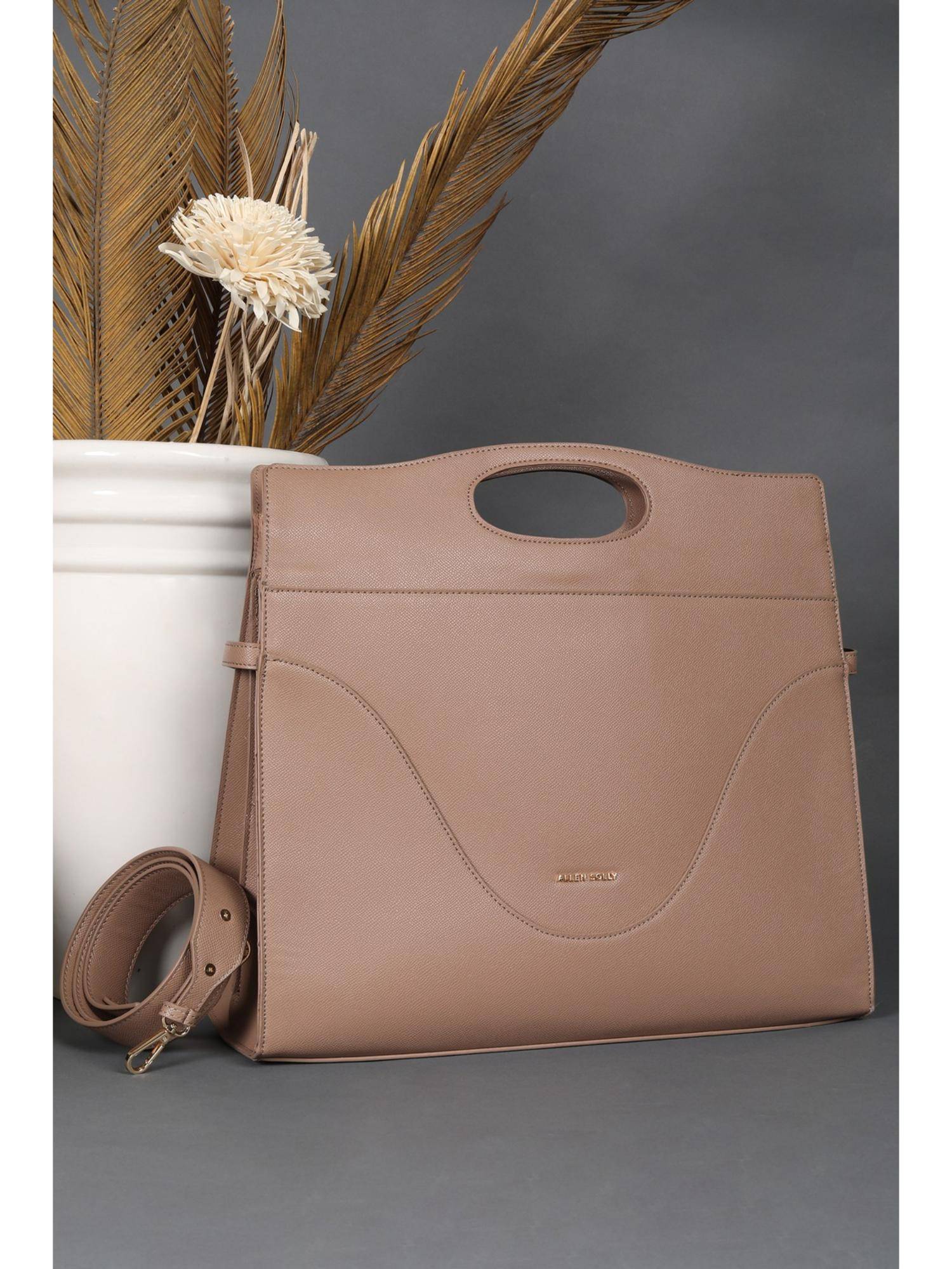 Allen Solly Women Beige Casual Sling Bag With Detachable Strap