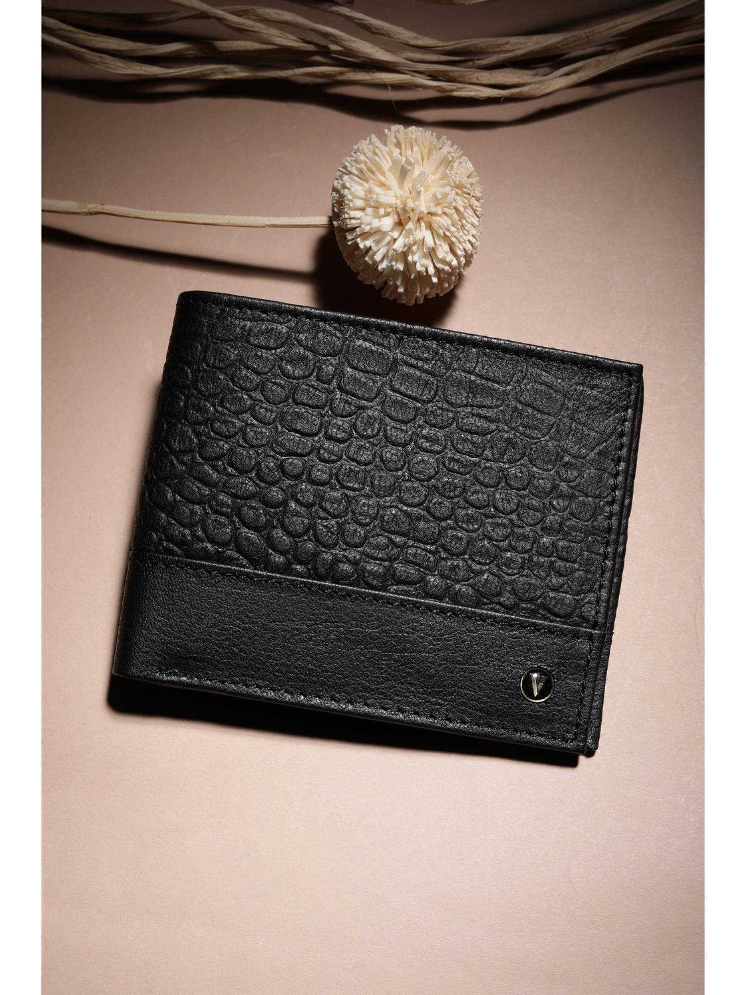 Van Heusen Men Black Genuine Leather Wallet