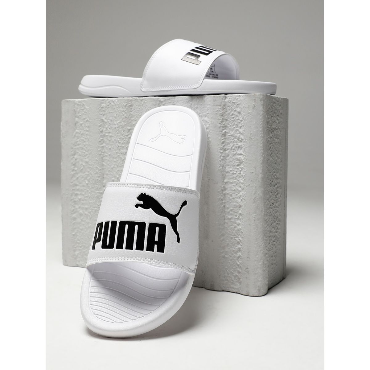 Puma discount white sliders