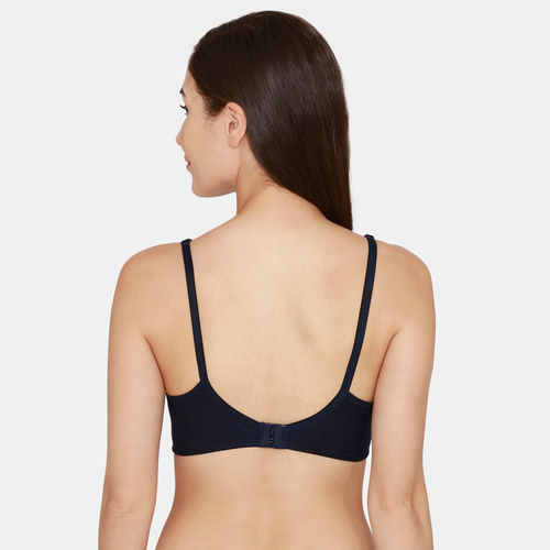 Buy Rosaline Everyday Double Layered Non Wired 3/4Th Coverage T-Shirt Bra -  Navy Blue Online