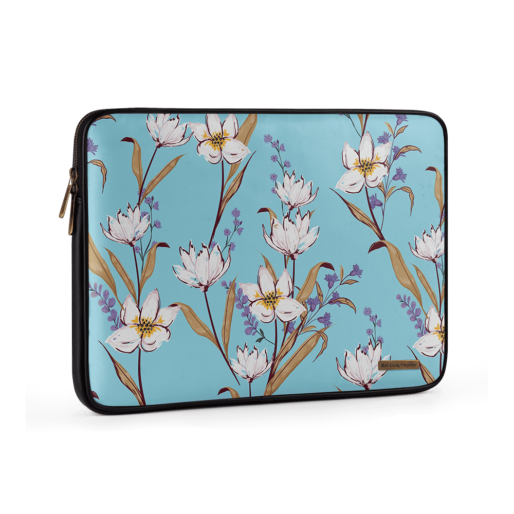 DailyObjects Sky Blue Lillies Zippered Sleeve For Laptop/macbook Buy