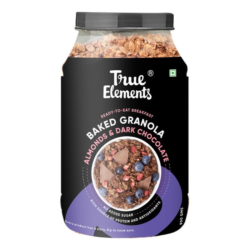 True Elements Baked Granola: Almonds And Dark Chocolate