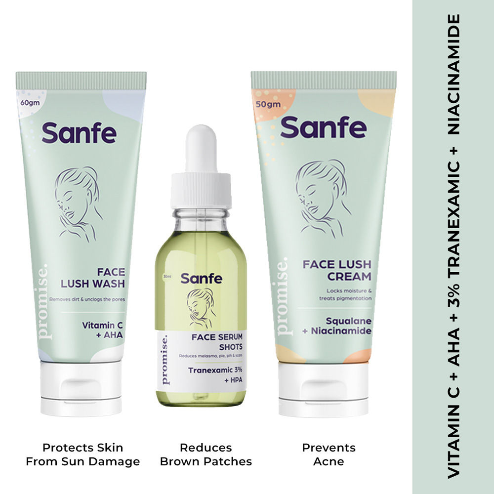 Sanfe Glowing Skin Combo Face wash, Serum & Cream Buy Sanfe Glowing