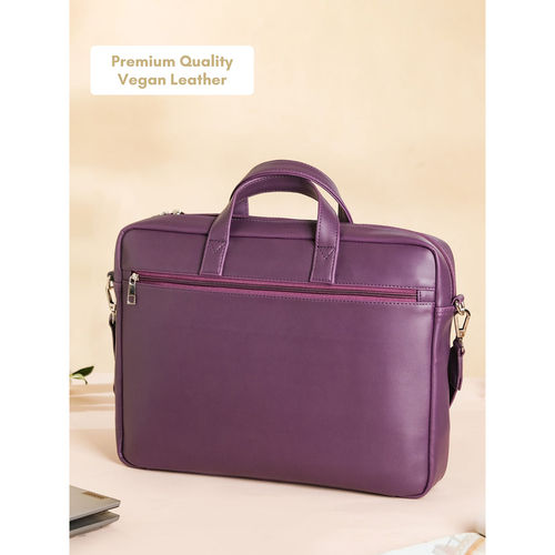 Buy Nestasia Purple Vegan Leather Inch Stylish Laptop Bag
