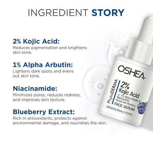 brightening serum- kojic acid & glutathione product info and reviews Buy Oshea Herbals Phytoderma Face Serum With 2% Kojic Acid & 1% Alpha Arbutin Reduces Dark Spots Online