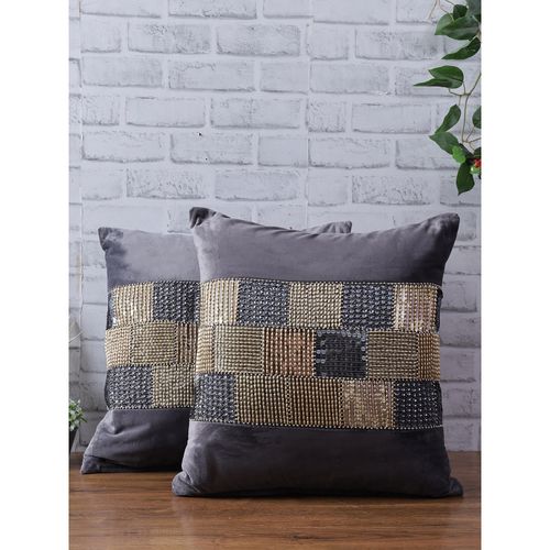 Gray Throw Pillow Covers - Set of 2 and 4, 18 x 18 Inches Set of 2