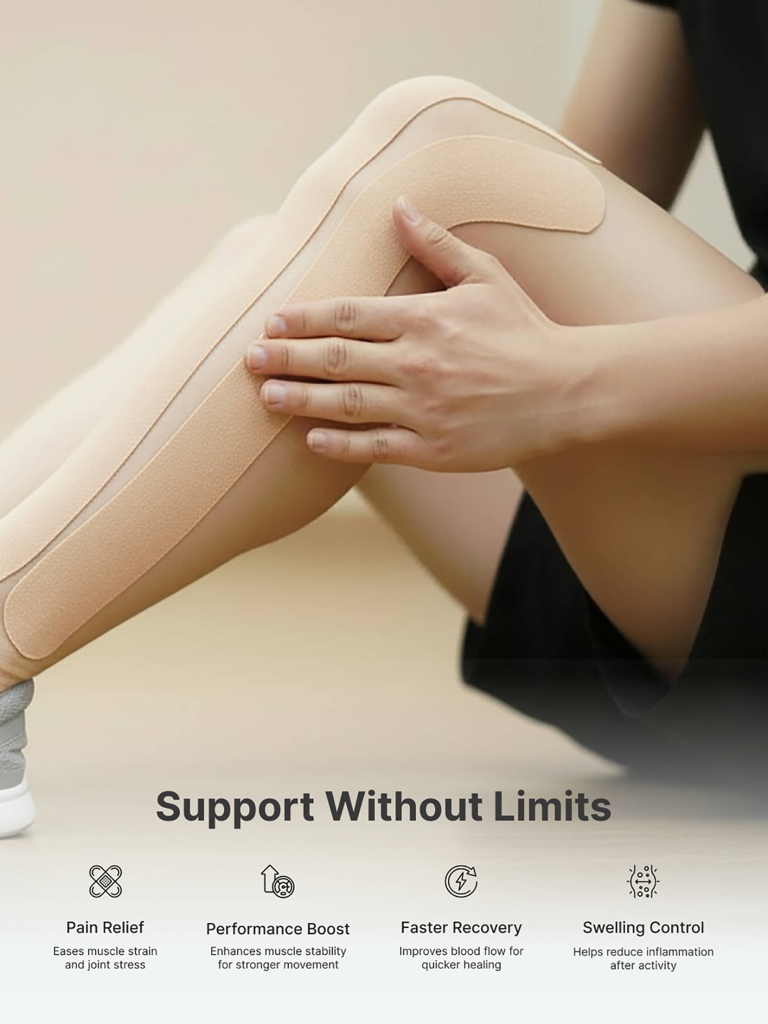 CULT Kinesiology Tape Beige