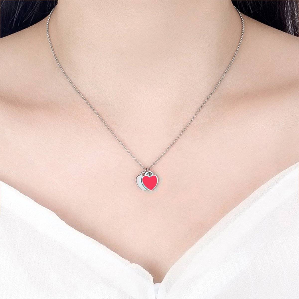 Yellow Chimes Dual Heart Pendant Chain