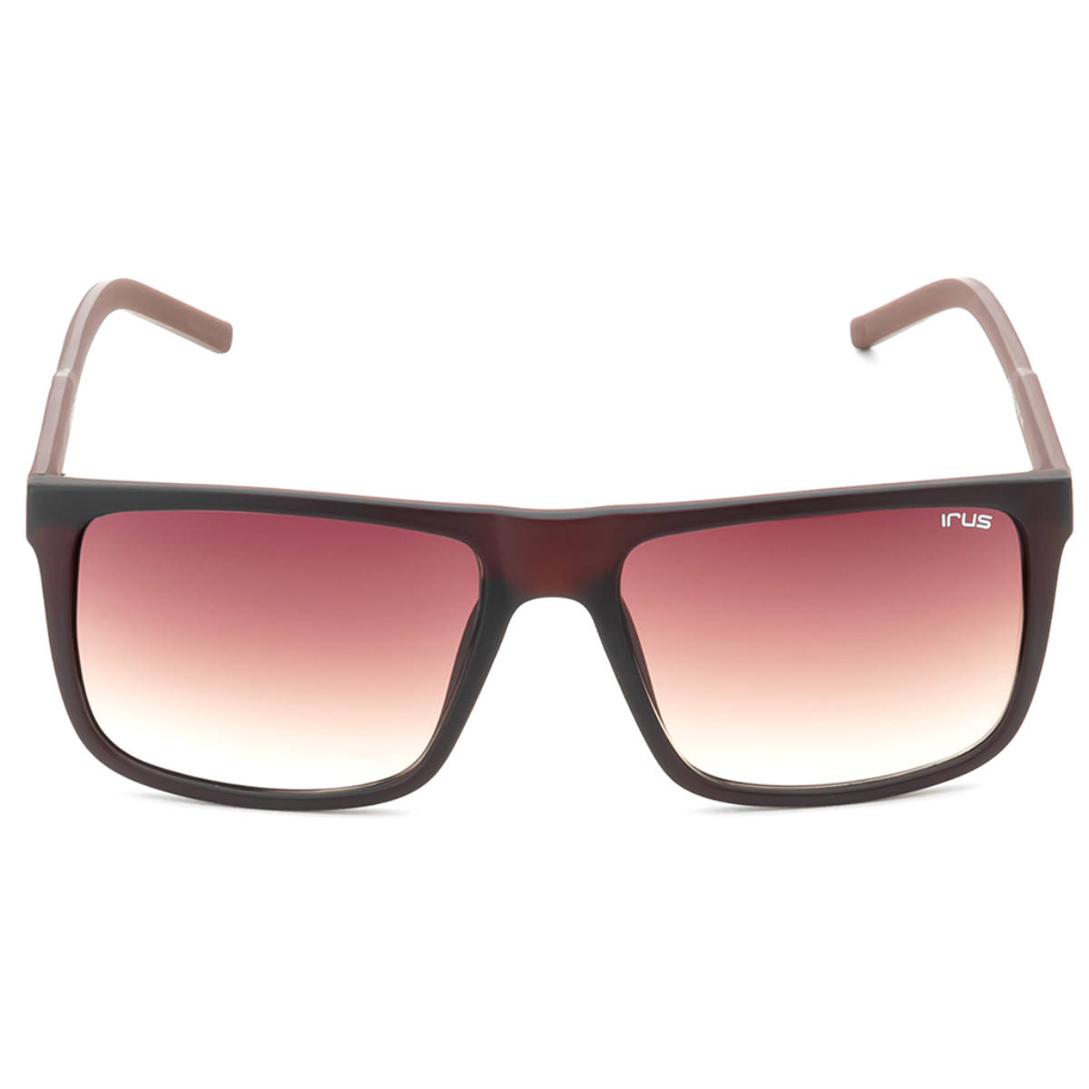 IRUS Men UV Protected Brown Lens Rectangle Sunglasses (57)