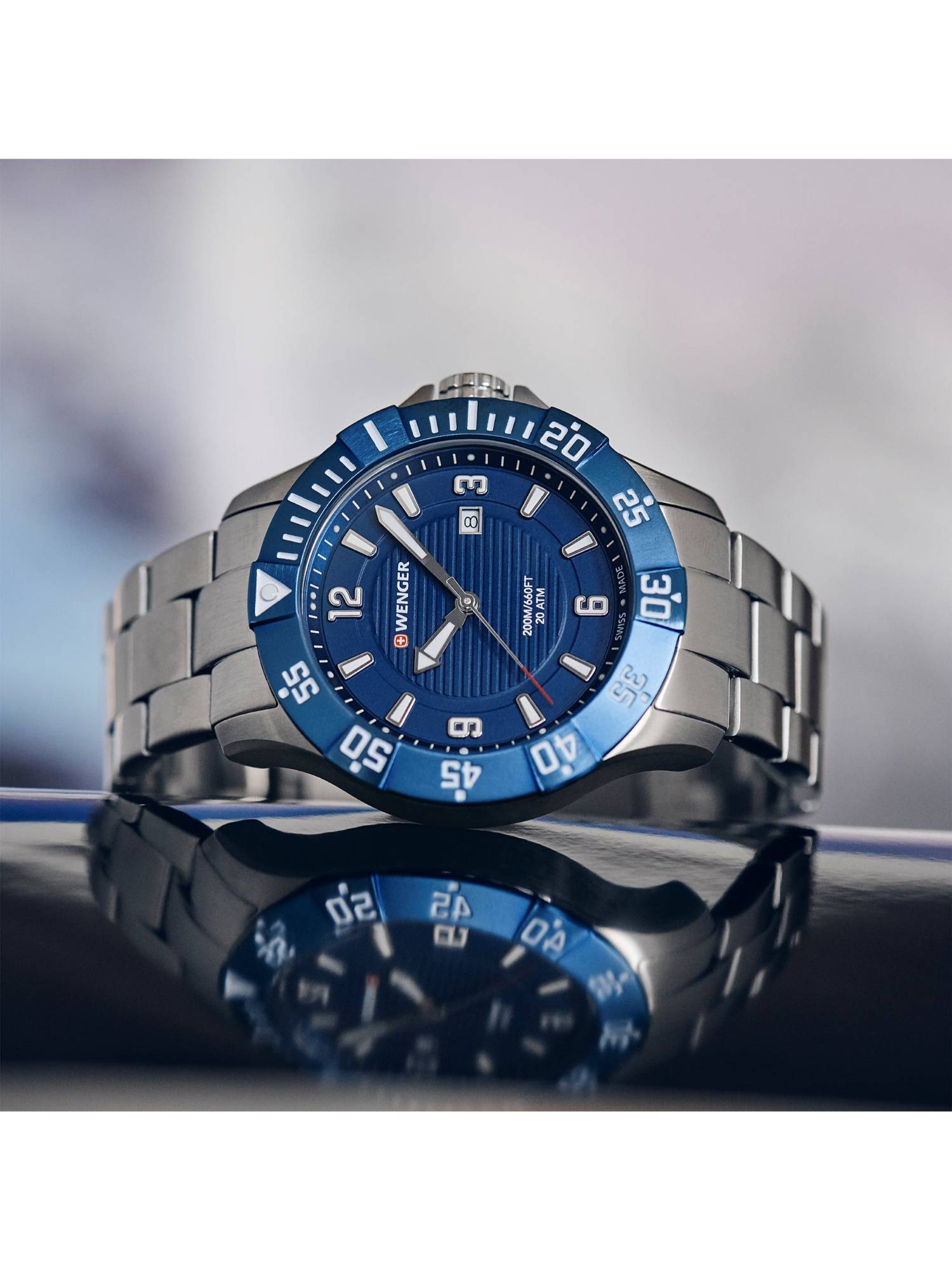 Buy Wenger Seaforce 43Mm Blue Dial Men Analog Watch (01.0641.133