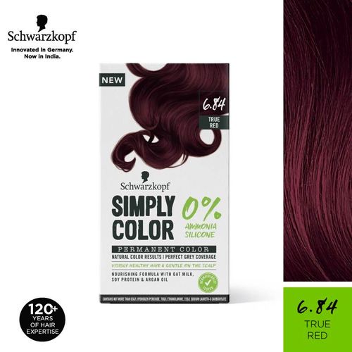 Schwarzkopf Simply Color Permanent Hair Colour  True Red: Buy  Schwarzkopf Simply Color Permanent Hair Colour  True Red Online at  Best Price in India | Nykaa