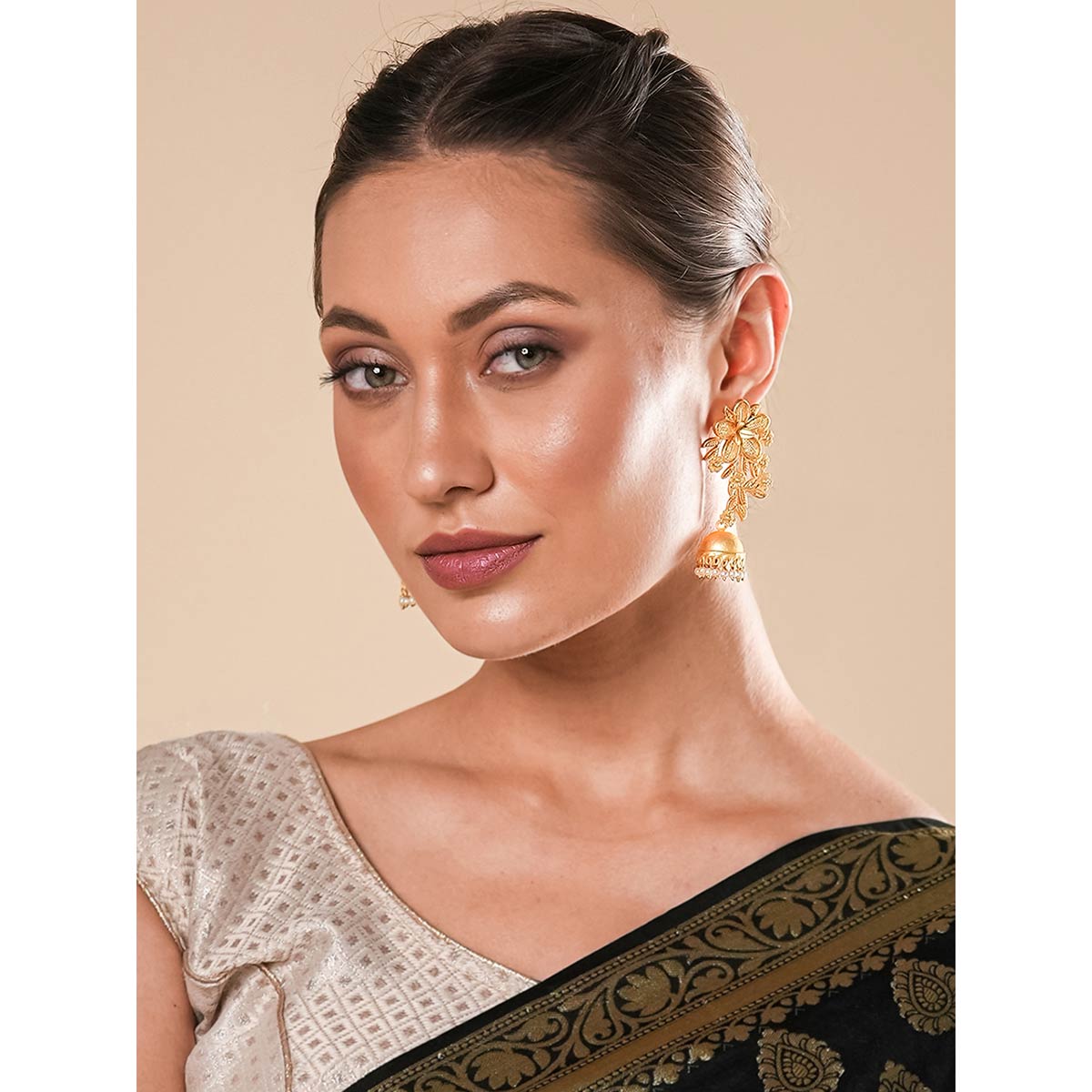 Nizami Long Pearl Chandbali Earrings – Curio Cottage