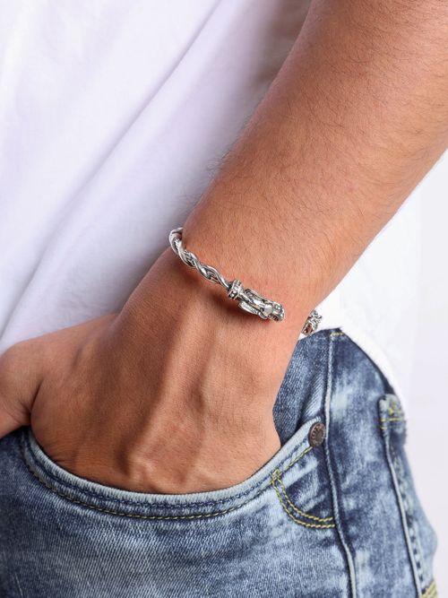 Joker Witch Atlas Silver Dragon Head Bracelet